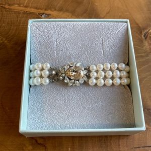 Elsa Corsi Jeweliette Jewelry Freshwater Pearl and CZ Bracelet